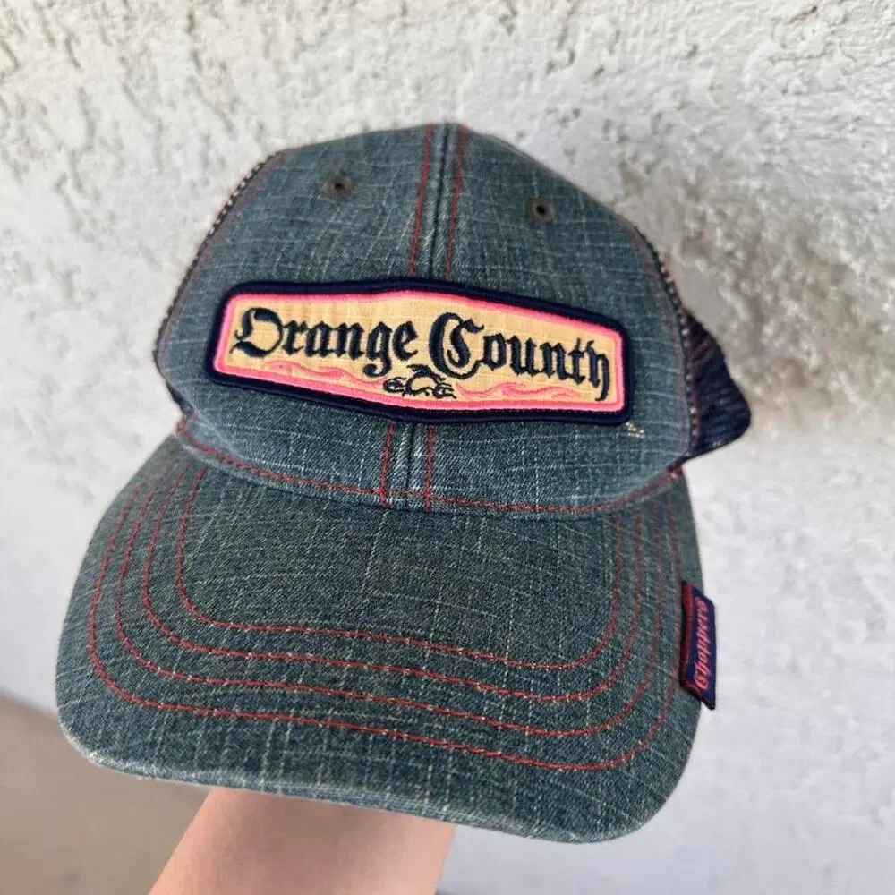 Y2k orange county hat